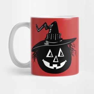 Halloween Witch Hat Pumpkin Silhouette Mug